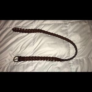 Brown braided belt